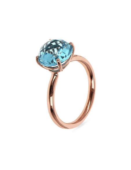 Bague Cocktail BRONZALLURE Pierre Prisma Mosaïque Celeste