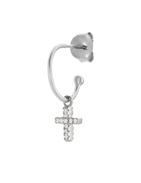 Mini créoles Criocruz De AGATHA Argent Et Zirconium