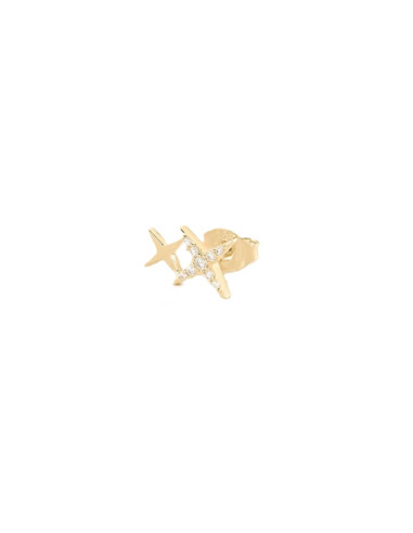Boucle D'oreilles Piercing Puce Shining AGATHA Doré