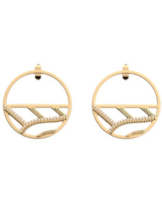 Boucles d'oreilles Les Georgettes Précieuses Désert Finition Dorée 30mm