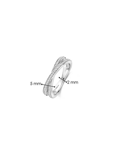 Bague Argent Et Zirconium Ti Sento