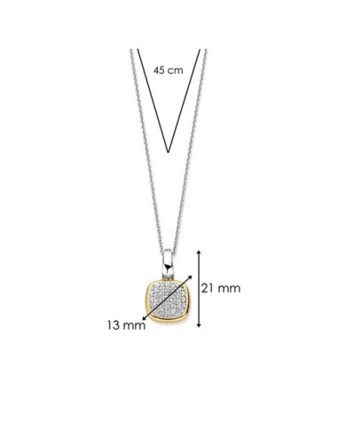 Collier Ti Sento En Argent Et Plaqué Or