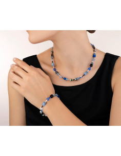 Collier Coeur De Lion Geocube Bleu Cobalte 2