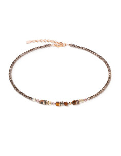 Collier Coeur De lion Princess Earth Rose Marron