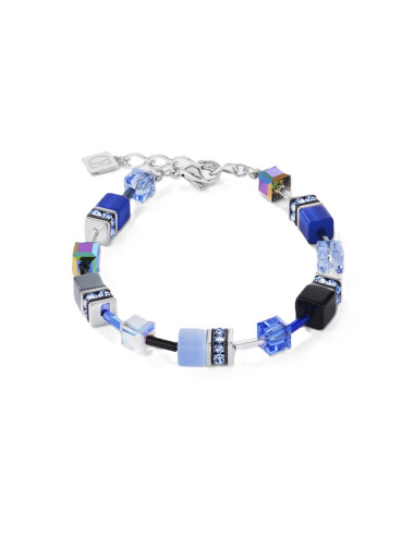 Bracelet Coeur De Lion Geocube Bleu Cobalt