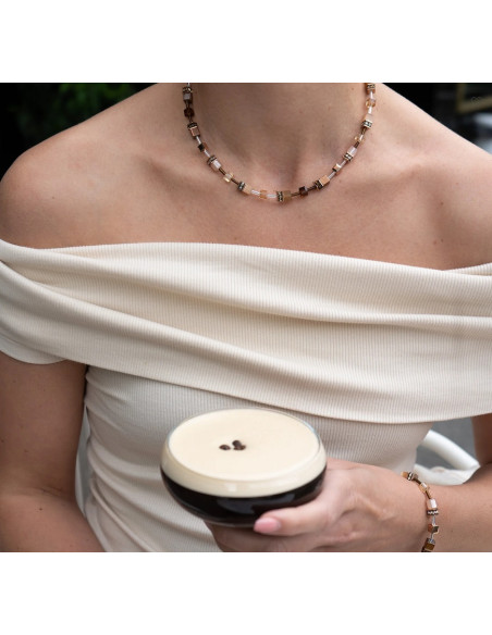 Collier Coeur De Lion Geocube Mocha Mousse