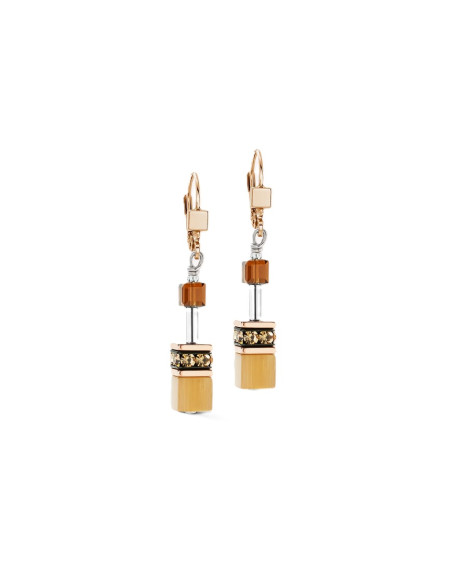 Boucles D'oreilles Coeur De Lion Geocube Mocha Mousse