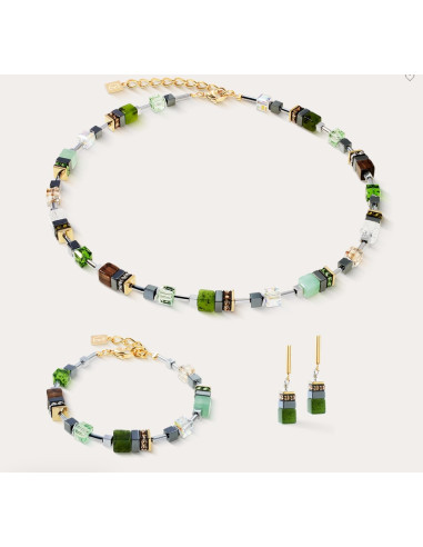 Boucles D'oreilles Coeur De Lion Geocube Precious Forest light
