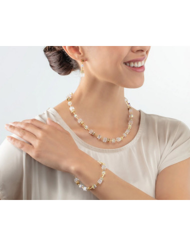 Collier Coeur De Lion Geocube Iconic Nature Blanc