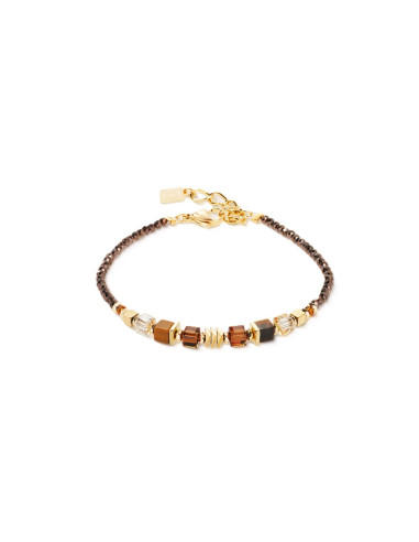 Bracelet Coeur De Lion Wave Cube Marron
