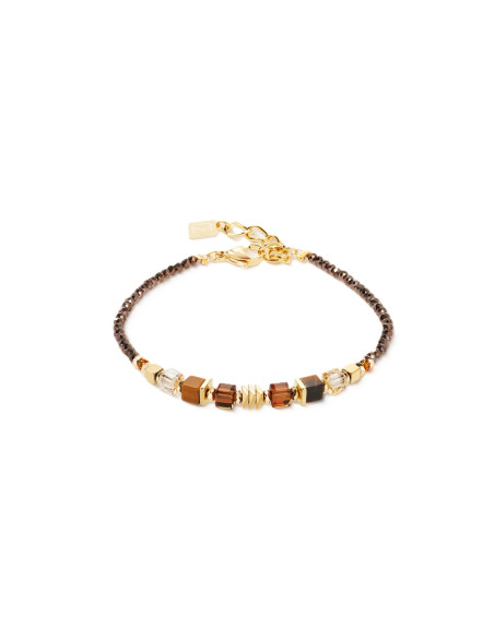 Bracelet Coeur De Lion Wave Cube Marron