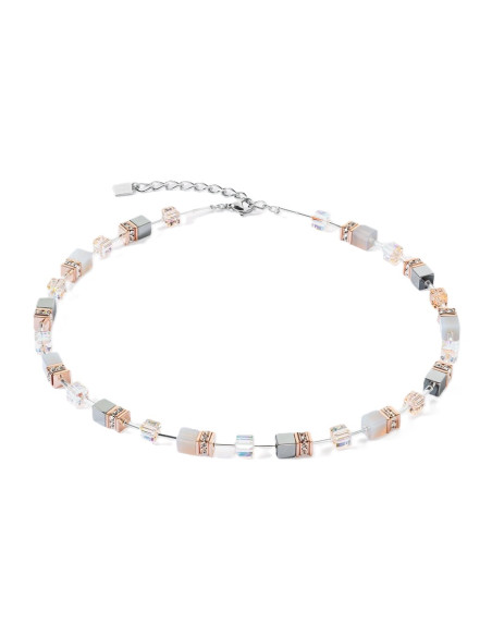Collier Coeur De Lion Geocube Iconic Precious Classic Rose Pêche