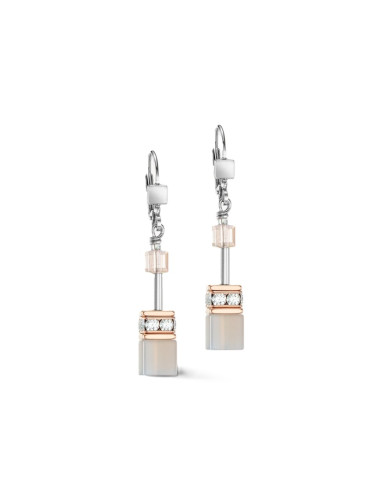 Boucles D'oreilles Coeur De Lion Geocube Iconic Precious Classic Rose Pêche