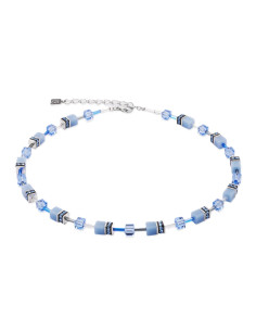 Collier Coeur De Lion Geocube Iconic Bleu Argent