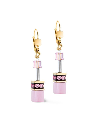 Boucles D'oreilles Coeur De Lion Geocube Iconic Rose