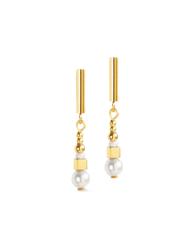 Boucles D'oreilles Coeur De Lion Princess Pearls Blanc