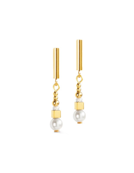 Boucles D'oreilles Coeur De Lion Princess Pearls Blanc