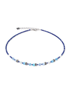 Collier Coeur De Lion Mini Cube Bleu