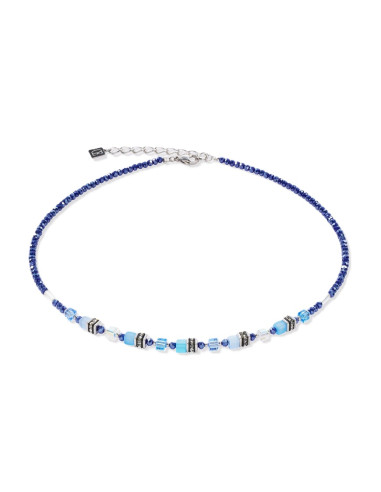Collier Coeur De Lion Mini Cube Bleu