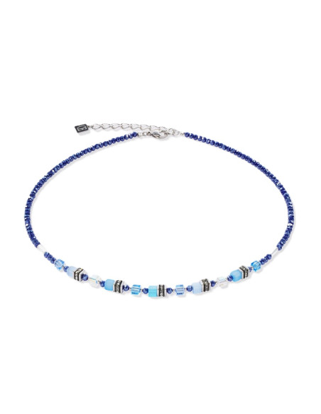 Collier Coeur De Lion Mini Cube Bleu
