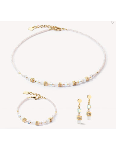 Collier Coeur De Lion Mini Cube Blanc