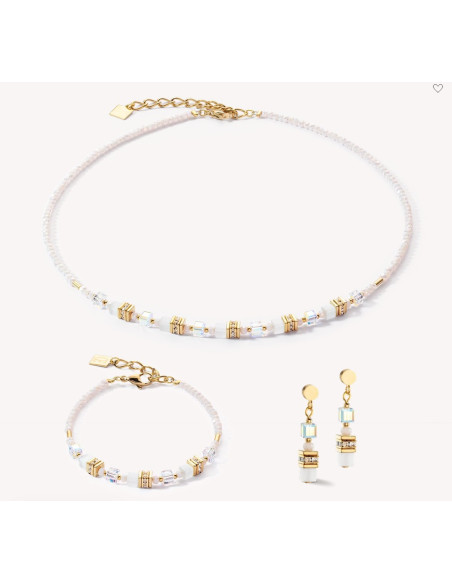 Collier Coeur De Lion Mini Cube Blanc