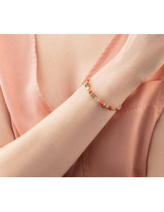 Bracelet Coeur De Lion Mini Cube Orange 2