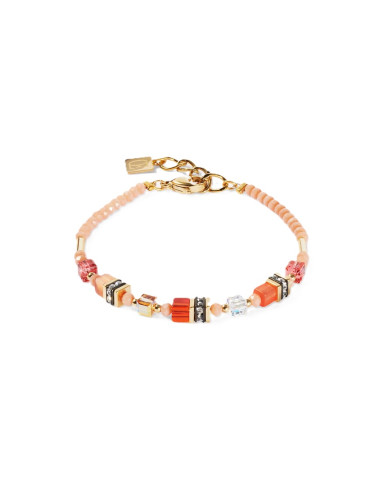 Bracelet Coeur De Lion Mini Cube Orange
