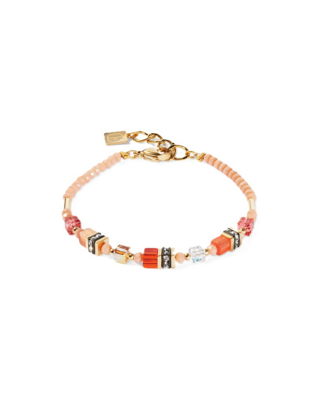 Bracelet Coeur De Lion Mini Cube Orange