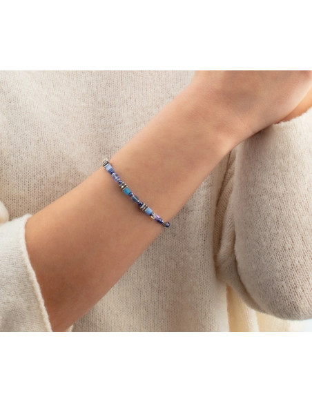 Bracelet Coeur De Lion Mini Cube Bleu