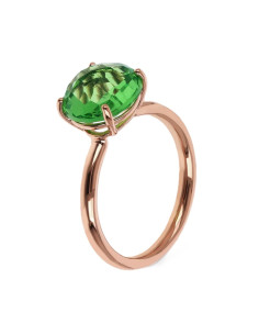 Bague Cocktail BRONZALLURE Pierre Prisma Mosaïque Verte