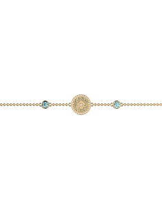 Bracelet Chaîne Les Cadettes Shine Septembre Finition Or Et BleuTopaze 70444761961
