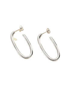 Boucles d'Oreilles AGATHA créoles argentées
