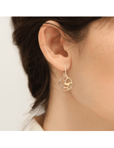Boucles d'Oreilles Georgettes Dormeuses Girafe Finition... 2