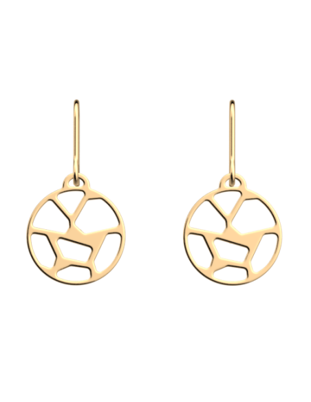 Boucles d'Oreilles Georgettes Dormeuses Girafe Finition Or 70318921900