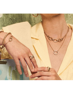 Collier Les Georgettes Icône Précieuse Finition Dorée Et Oxydes 2