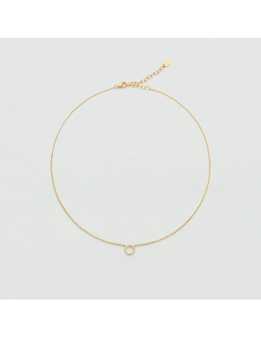 Collier Ras Du Cou Rondou Agatha En Plaqué Or