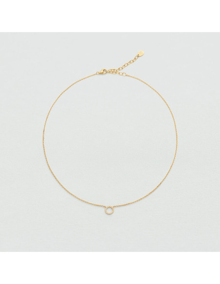 Collier Ras Du Cou Rondou Agatha En Plaqué Or