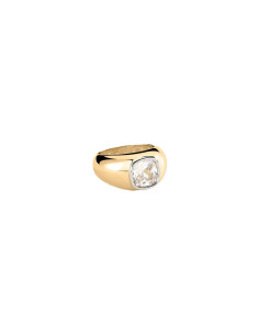 Bague Large Victoire De Agatha En Laiton Doré