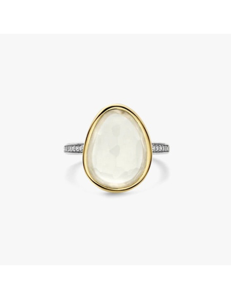 Bague Ti Sento En Plaqué Or Et Cristal