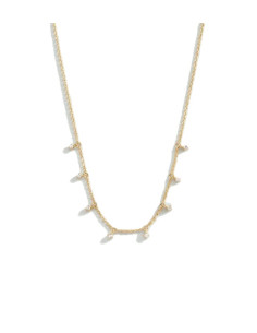 Collier Ras Du Cou Dauphine Agatha En Plaqué Or Et Pampilles En Zirconium