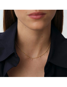Collier Ras Du Cou Dauphine Agatha En Plaqué Or Et Pampilles En Zirconium 2