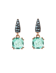 Boucles D'oreilles Pendantes Bronzallure Prisma Vert