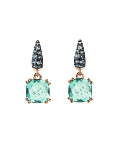 Boucles D'oreilles Pendantes Bronzallure Prisma Vert