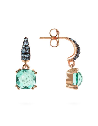 Boucles D'oreilles Pendantes Bronzallure Prisma Vert