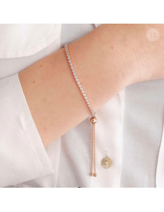 Bracelet Plaqué Or Rose Pavé Miss BRONZALLURE 2