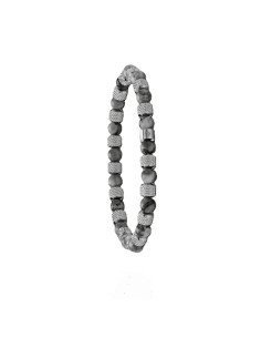 Bracelet Homme Acier De Jourdan Avec Des Jaspes Grise JH100027B
