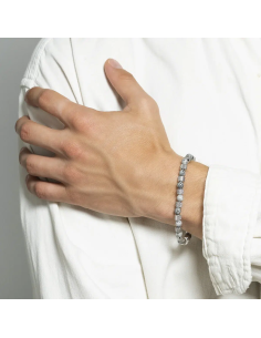 Bracelet Homme Acier De Jourdan Avec Des Jaspes Grise JH100027B 2