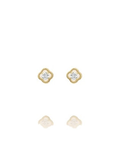 Puces Solitaire En Plaqué Or Charles Garnier Collection Légende