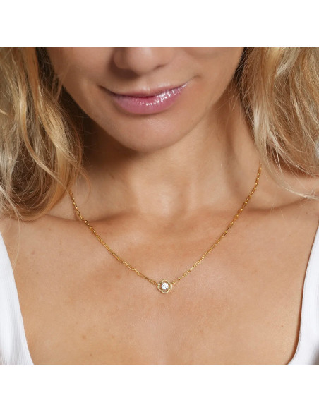 Collier Solitaire En Plaqué Or Charles Garnier Collection Légende